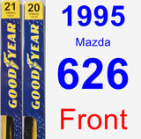 Front Wiper Blade Pack for 1995 Mazda 626 - Premium