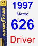 Driver Wiper Blade for 1997 Mazda 626 - Premium