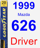 Driver Wiper Blade for 1999 Mazda 626 - Premium