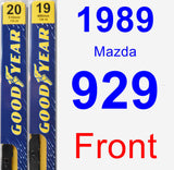 Front Wiper Blade Pack for 1989 Mazda 929 - Premium