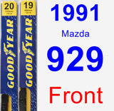 Front Wiper Blade Pack for 1991 Mazda 929 - Premium