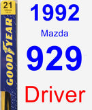 Driver Wiper Blade for 1992 Mazda 929 - Premium