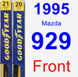 Front Wiper Blade Pack for 1995 Mazda 929 - Premium