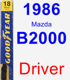 Driver Wiper Blade for 1986 Mazda B2000 - Premium