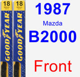 Front Wiper Blade Pack for 1987 Mazda B2000 - Premium