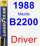 Driver Wiper Blade for 1988 Mazda B2200 - Premium