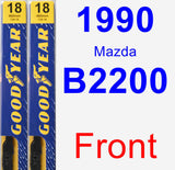 Front Wiper Blade Pack for 1990 Mazda B2200 - Premium