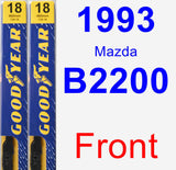 Front Wiper Blade Pack for 1993 Mazda B2200 - Premium