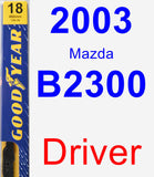 Driver Wiper Blade for 2003 Mazda B2300 - Premium