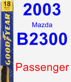 Passenger Wiper Blade for 2003 Mazda B2300 - Premium