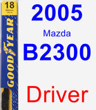 Driver Wiper Blade for 2005 Mazda B2300 - Premium