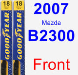 Front Wiper Blade Pack for 2007 Mazda B2300 - Premium