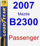 Passenger Wiper Blade for 2007 Mazda B2300 - Premium