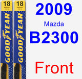 Front Wiper Blade Pack for 2009 Mazda B2300 - Premium