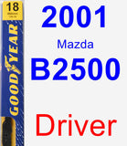 Driver Wiper Blade for 2001 Mazda B2500 - Premium