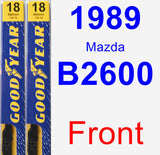 Front Wiper Blade Pack for 1989 Mazda B2600 - Premium