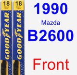 Front Wiper Blade Pack for 1990 Mazda B2600 - Premium