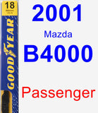 Passenger Wiper Blade for 2001 Mazda B4000 - Premium