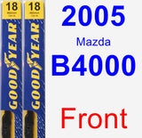 Front Wiper Blade Pack for 2005 Mazda B4000 - Premium