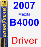 Driver Wiper Blade for 2007 Mazda B4000 - Premium