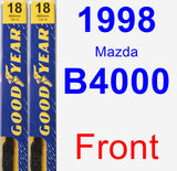 Front Wiper Blade Pack for 1998 Mazda B4000 - Premium