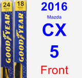 Front Wiper Blade Pack for 2016 Mazda CX-5 - Premium