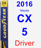 Driver Wiper Blade for 2016 Mazda CX-5 - Premium