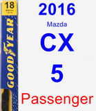 Passenger Wiper Blade for 2016 Mazda CX-5 - Premium