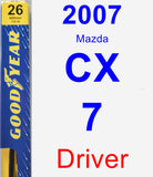 Driver Wiper Blade for 2007 Mazda CX-7 - Premium