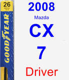 Driver Wiper Blade for 2008 Mazda CX-7 - Premium