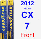 Front Wiper Blade Pack for 2012 Mazda CX-7 - Premium