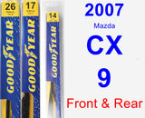 Front & Rear Wiper Blade Pack for 2007 Mazda CX-9 - Premium