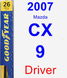 Driver Wiper Blade for 2007 Mazda CX-9 - Premium