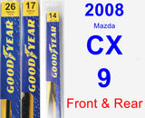 Front & Rear Wiper Blade Pack for 2008 Mazda CX-9 - Premium