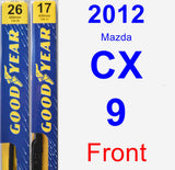 Front Wiper Blade Pack for 2012 Mazda CX-9 - Premium