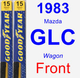 Front Wiper Blade Pack for 1983 Mazda GLC - Premium