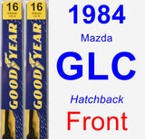 Front Wiper Blade Pack for 1984 Mazda GLC - Premium