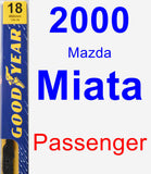 Passenger Wiper Blade for 2000 Mazda Miata - Premium