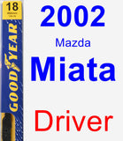 Driver Wiper Blade for 2002 Mazda Miata - Premium