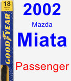 Passenger Wiper Blade for 2002 Mazda Miata - Premium