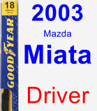 Driver Wiper Blade for 2003 Mazda Miata - Premium