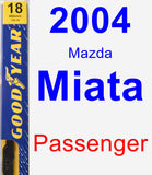 Passenger Wiper Blade for 2004 Mazda Miata - Premium