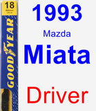 Driver Wiper Blade for 1993 Mazda Miata - Premium