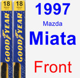 Front Wiper Blade Pack for 1997 Mazda Miata - Premium