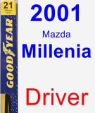 Driver Wiper Blade for 2001 Mazda Millenia - Premium