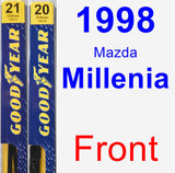 Front Wiper Blade Pack for 1998 Mazda Millenia - Premium