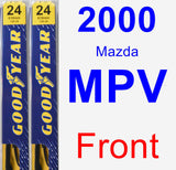 Front Wiper Blade Pack for 2000 Mazda MPV - Premium