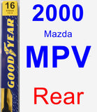Rear Wiper Blade for 2000 Mazda MPV - Premium