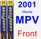 Front Wiper Blade Pack for 2001 Mazda MPV - Premium