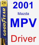 Driver Wiper Blade for 2001 Mazda MPV - Premium